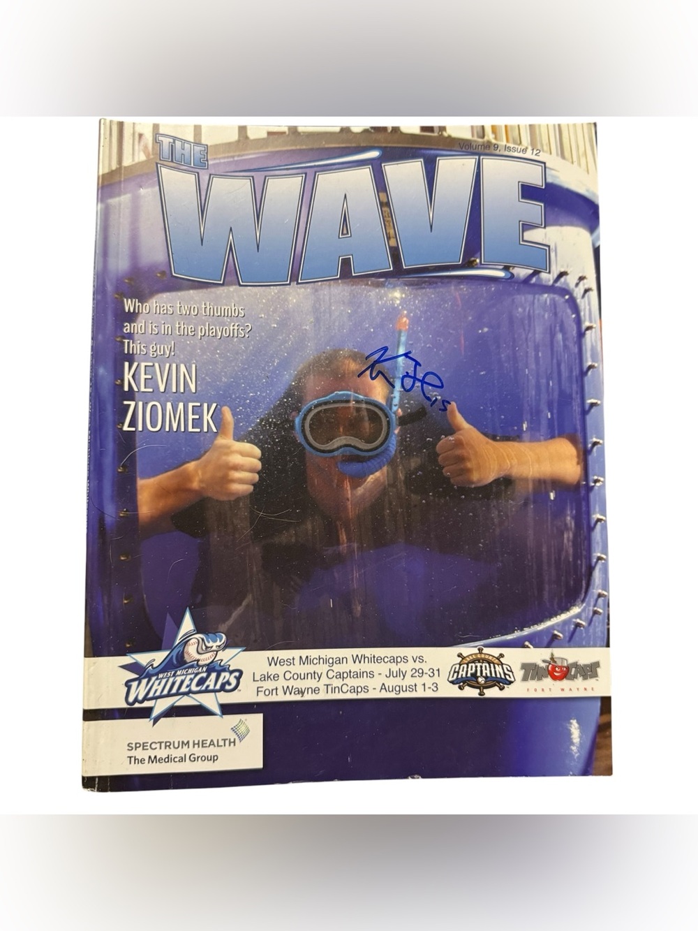 Kevin Ziomek Signed Autographed The Wave Magazine West Michigan White Caps